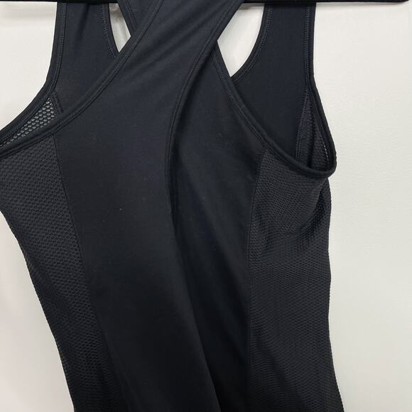 Calia By Carrie Underwood Black Crossback Mesh Pieced Tank Top XSmall XS Scoop - Picture 5 of 8